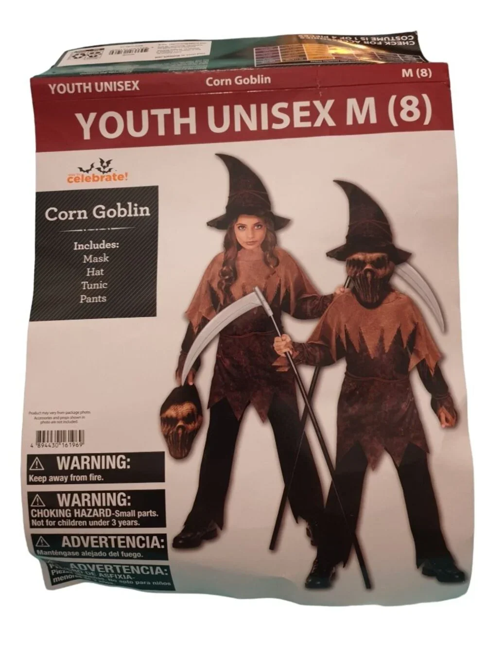 Corn Goblin Halloween Costume M Complete Deluxe Fall Festival Harvest Costume